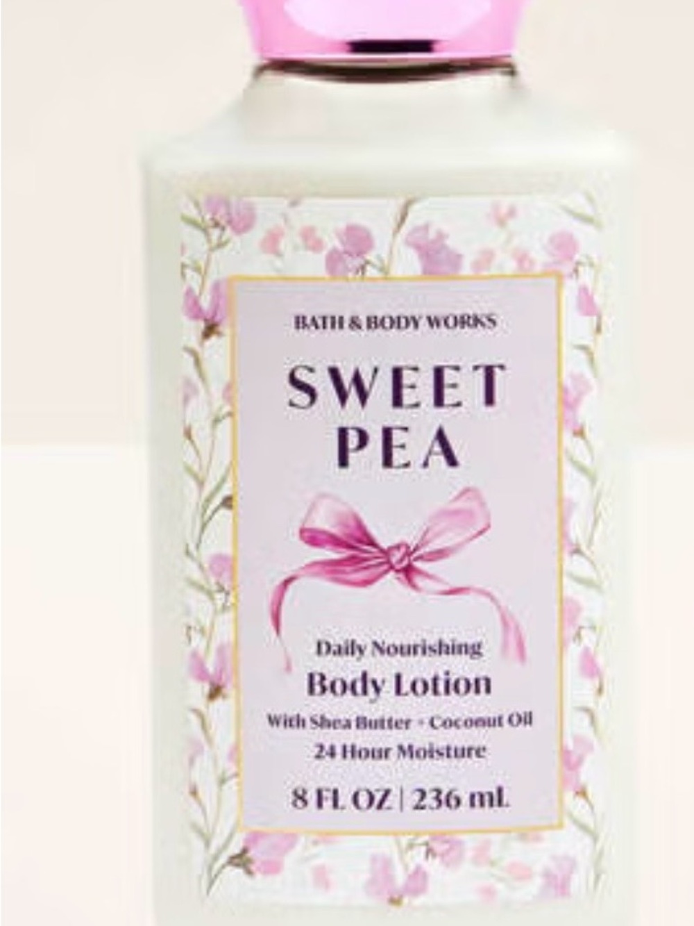 Bath & Body Works Sweet Pea Pink & White Body Lotion